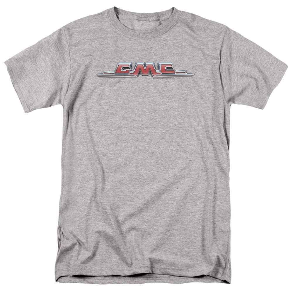 AN OFFCIALLY LICENSED GMC CHROME LOGO MEN'S REGULAR FIT T-SHIRT ATHLETIC HEATHER