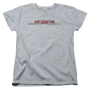 AN OFFCIALLY LICENSED GMC CHROME LOGO WOMEN'S REGULAR FIT T-SHIRT ATHLETIC HEATHER
