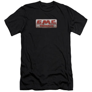 AN OFFCIALLY LICENSED GMC BEAT UP 1959 LOGO MEN'S PREMIUM SLIM FIT T-SHIRT BLACK