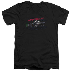 AN OFFCIALLY LICENSED GMC SYCLONE MEN'S V-NECK T-SHIRT BLACK