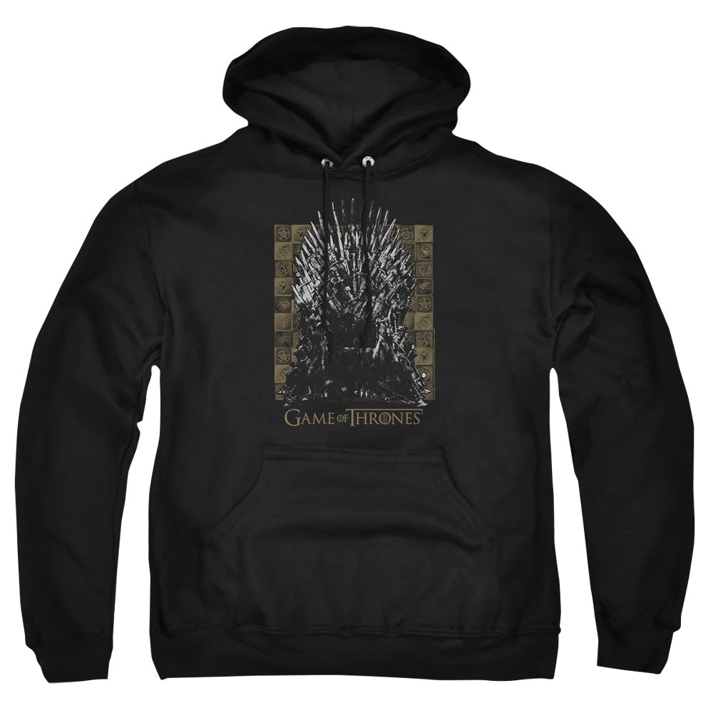 AN OFFCIALLY LICENSED GAME OF THRONES IRON THRONE ADULT UNISEX PULLOVER HOODIE BLACK