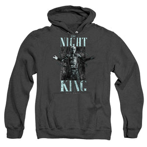 AN OFFCIALLY LICENSED GAME OF THRONES THE NIGHT KING ADULT UNISEX HEATHER PULLOVER HOODIE BLACK