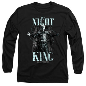 AN OFFCIALLY LICENSED GAME OF THRONES THE NIGHT KING MEN'S LONG SLEEVE T-SHIRT BLACK