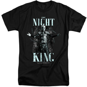 AN OFFCIALLY LICENSED GAME OF THRONES THE NIGHT KING MEN'S TALL FIT T-SHIRT BLACK