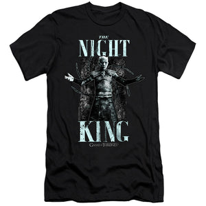 AN OFFCIALLY LICENSED GAME OF THRONES THE NIGHT KING MEN'S PREMIUM SLIM FIT T-SHIRT BLACK
