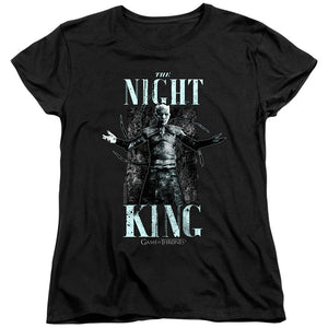AN OFFCIALLY LICENSED GAME OF THRONES THE NIGHT KING WOMEN'S REGULAR FIT T-SHIRT BLACK