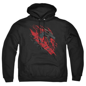 AN OFFCIALLY LICENSED GAME OF THRONES FIRE AND BLOOD DRAGON ADULT UNISEX PULLOVER HOODIE BLACK