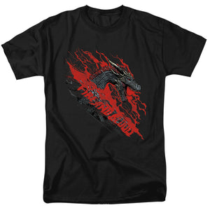 AN OFFCIALLY LICENSED GAME OF THRONES FIRE AND BLOOD DRAGON MEN'S REGULAR FIT T-SHIRT BLACK