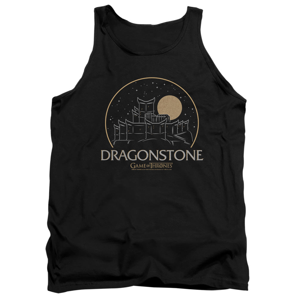 AN OFFCIALLY LICENSED GAME OF THRONES DRAGONSTONE ADULT UNISEX TANK TOP BLACK