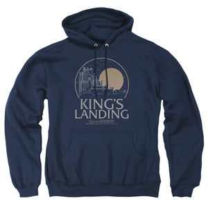 AN OFFCIALLY LICENSED GAME OF THRONES KINGS LANDING ADULT UNISEX PULLOVER HOODIE NAVY