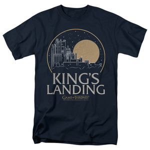 AN OFFCIALLY LICENSED GAME OF THRONES KINGS LANDING MEN'S REGULAR FIT T-SHIRT NAVY