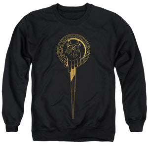 AN OFFCIALLY LICENSED GAME OF THRONES HAND OF THE KING ICON ADULT UNISEX CREWNECK SWEATSHIRT BLACK