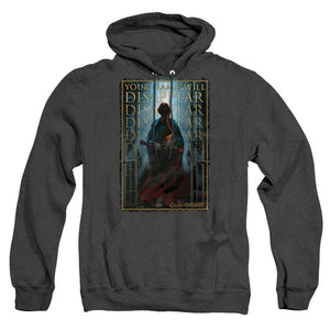 AN OFFCIALLY LICENSED GAME OF THRONES YOUR NAME WILL DISAPPEAR ADULT UNISEX HEATHER PULLOVER HOODIE BLACK