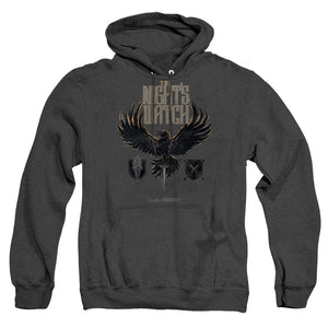 AN OFFCIALLY LICENSED GAME OF THRONES THE NIGHTS WATCH ADULT UNISEX HEATHER PULLOVER HOODIE BLACK
