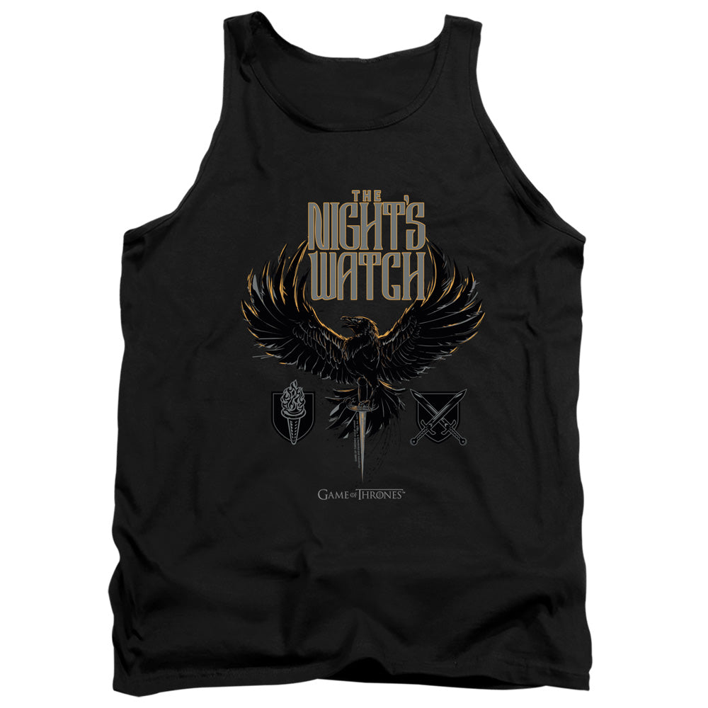 AN OFFCIALLY LICENSED GAME OF THRONES THE NIGHTS WATCH ADULT UNISEX TANK TOP BLACK