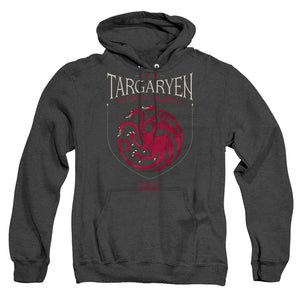 AN OFFCIALLY LICENSED GAME OF THRONES HOUSE TARGARYEN SIGIL ADULT UNISEX HEATHER PULLOVER HOODIE BLACK