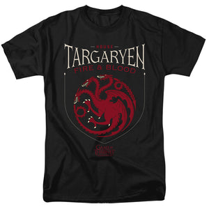 AN OFFCIALLY LICENSED GAME OF THRONES HOUSE TARGARYEN SIGIL MEN'S REGULAR FIT T-SHIRT BLACK