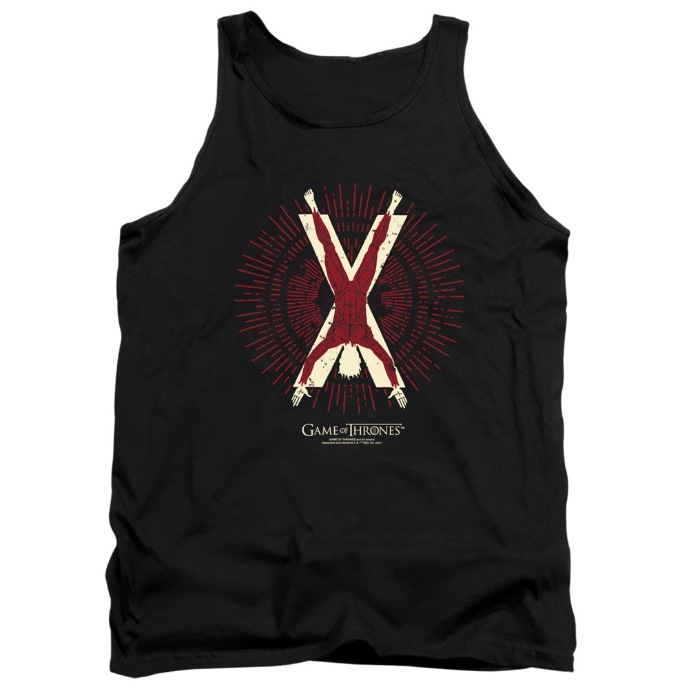 AN OFFCIALLY LICENSED GAME OF THRONES BOLTON BURST SIGIL ADULT UNISEX TANK TOP BLACK
