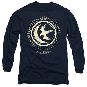 AN OFFCIALLY LICENSED GAME OF THRONES ARRYN BURST SIGIL MEN'S LONG SLEEVE T-SHIRT NAVY