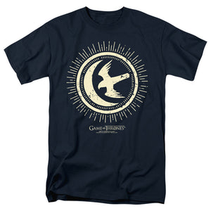 AN OFFCIALLY LICENSED GAME OF THRONES ARRYN BURST SIGIL MEN'S REGULAR FIT T-SHIRT NAVY