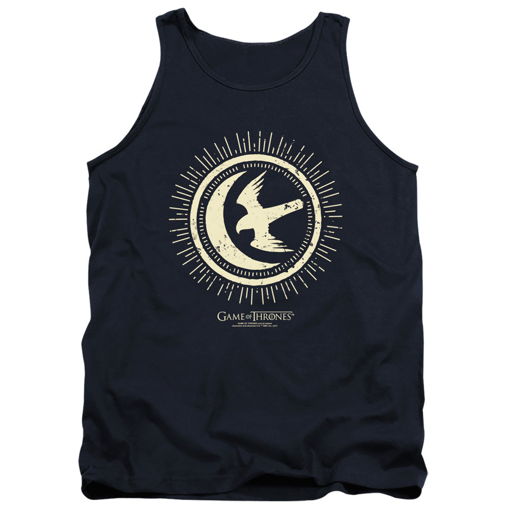 AN OFFCIALLY LICENSED GAME OF THRONES ARRYN BURST SIGIL ADULT UNISEX TANK TOP NAVY