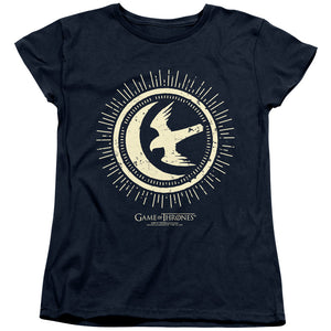 AN OFFCIALLY LICENSED GAME OF THRONES ARRYN BURST SIGIL WOMEN'S REGULAR FIT T-SHIRT NAVY