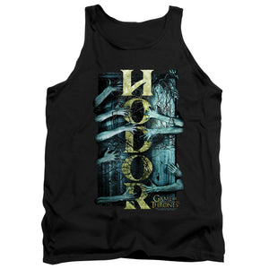 AN OFFCIALLY LICENSED GAME OF THRONES HODOR ADULT UNISEX TANK TOP BLACK