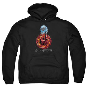 AN OFFCIALLY LICENSED GAME OF THRONES COMBINED TARGARYN AND STARK ADULT UNISEX PULLOVER HOODIE BLACK