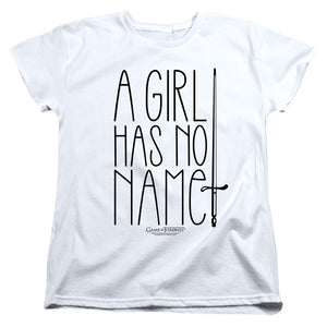AN OFFCIALLY LICENSED GAME OF THRONES NO NAME WOMEN'S REGULAR FIT T-SHIRT WHITE