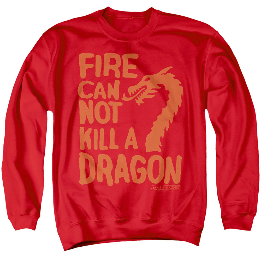 AN OFFCIALLY LICENSED GAME OF THRONES THE VISERYS ADULT UNISEX CREWNECK SWEATSHIRT RED