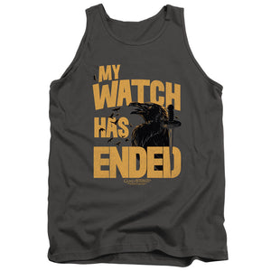 AN OFFCIALLY LICENSED GAME OF THRONES MY WATCH HAS ENDED ADULT UNISEX TANK TOP CHARCOAL