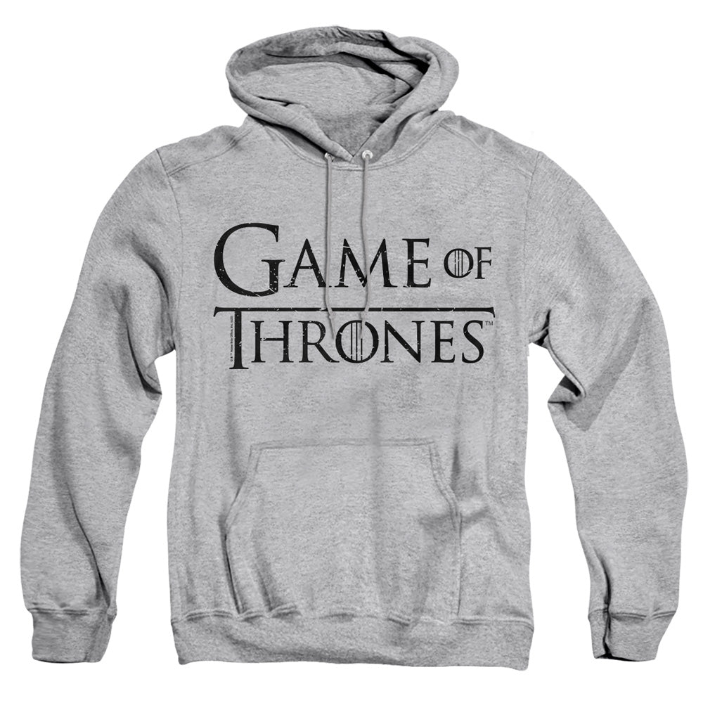 AN OFFCIALLY LICENSED GAME OF THRONES LOGO 1 ADULT UNISEX PULLOVER HOODIE ATHLETIC HEATHER