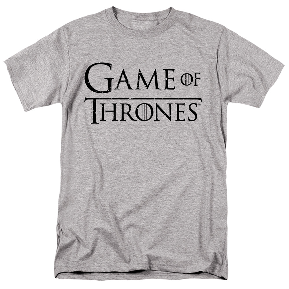 AN OFFCIALLY LICENSED GAME OF THRONES LOGO 1 MEN'S REGULAR FIT T-SHIRT ATHLETIC HEATHER
