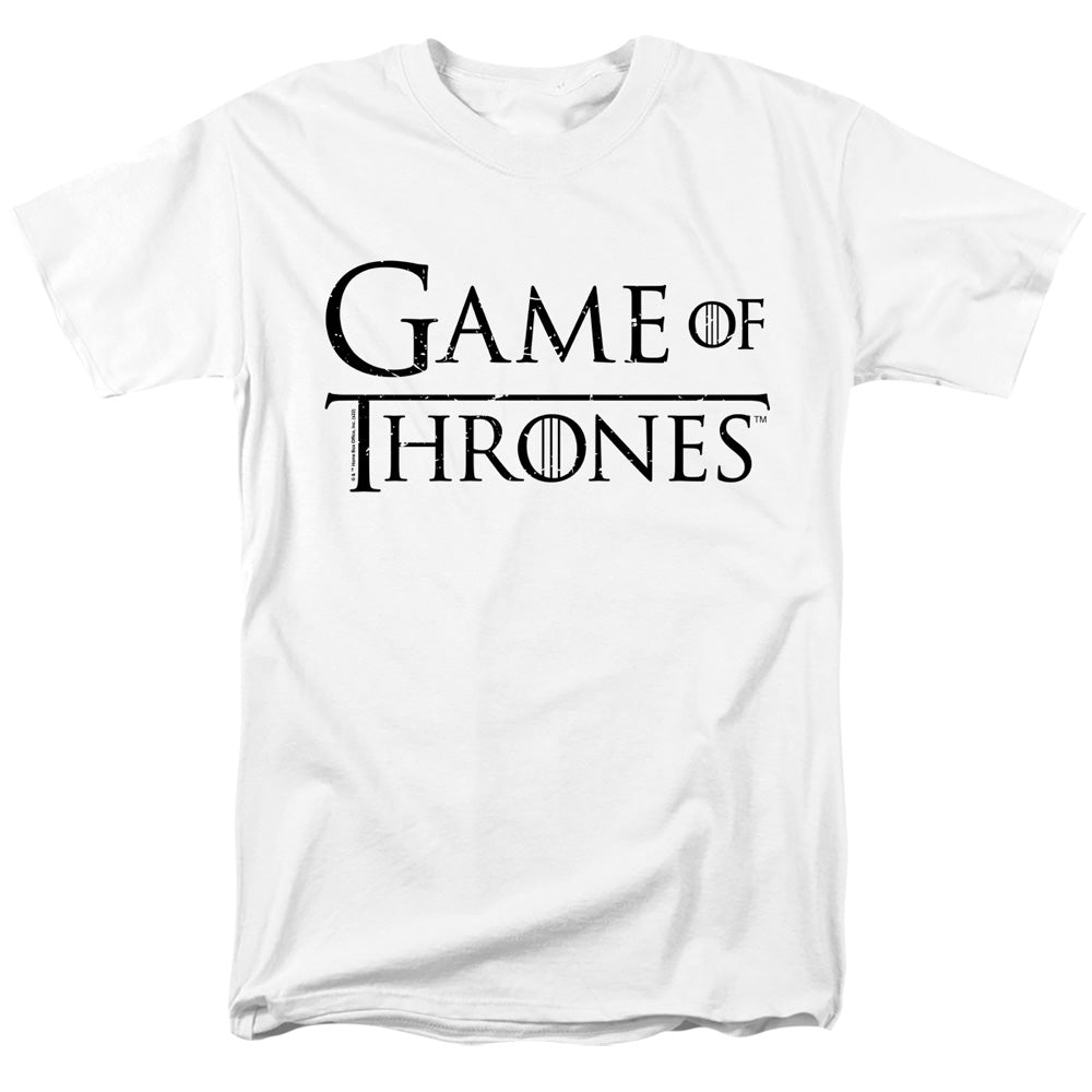 AN OFFCIALLY LICENSED GAME OF THRONES LOGO 2 MEN'S REGULAR FIT T-SHIRT WHITE