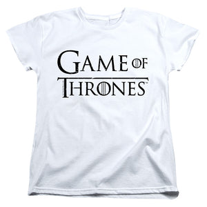 AN OFFCIALLY LICENSED GAME OF THRONES LOGO 2 WOMEN'S REGULAR FIT T-SHIRT WHITE