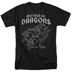 AN OFFCIALLY LICENSED GAME OF THRONES MOTHER OF DRAGONS MEN'S REGULAR FIT T-SHIRT BLACK