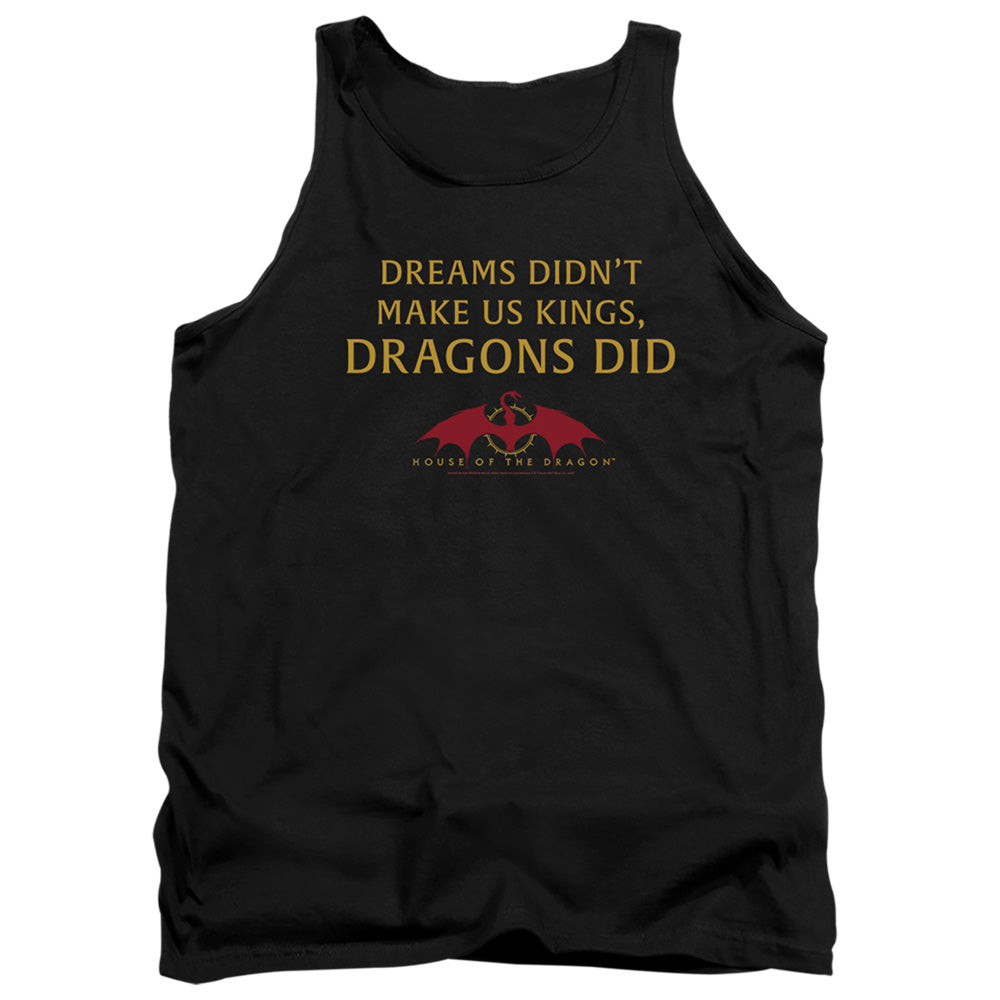 AN OFFCIALLY LICENSED HOUSE OF THE DRAGON NOT DREAMS ADULT UNISEX TANK TOP BLACK