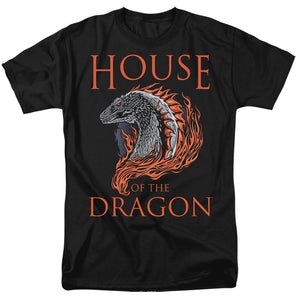 AN OFFCIALLY LICENSED HOUSE OF THE DRAGON HOD DRAGON ILLUSTRATION MEN'S REGULAR FIT T-SHIRT BLACK