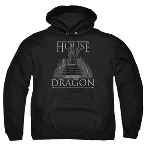 AN OFFCIALLY LICENSED HOUSE OF THE DRAGON SWORD THRONE ADULT UNISEX PULLOVER HOODIE BLACK