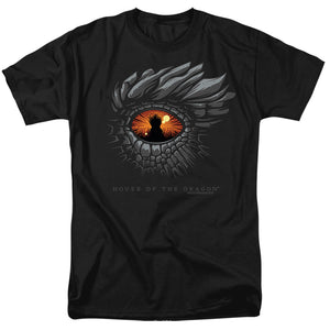 AN OFFCIALLY LICENSED HOUSE OF THE DRAGON EYE OF THE DRAGON MEN'S REGULAR FIT T-SHIRT BLACK