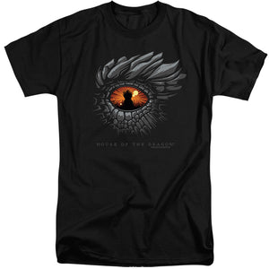 AN OFFCIALLY LICENSED HOUSE OF THE DRAGON EYE OF THE DRAGON MEN'S TALL FIT T-SHIRT BLACK