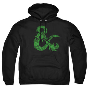 AN OFFCIALLY LICENSED DUNGEONS AND DRAGONS ST. PATRICK'S DAY SHAMROCK LOGO ADULT UNISEX PULLOVER HOODIE BLACK