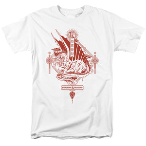 AN OFFCIALLY LICENSED DUNGEONS AND DRAGONS YEAR OF THE DRAGON RED LANTERN MEN'S REGULAR FIT T-SHIRT WHITE