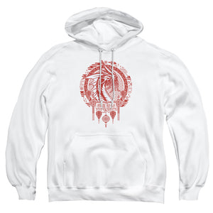AN OFFCIALLY LICENSED DUNGEONS AND DRAGONS YEAR OF THE DRAGON BEAST IN THE CLOUDS ADULT UNISEX PULLOVER HOODIE WHITE