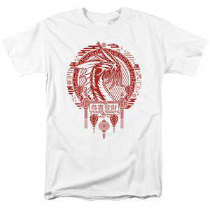 AN OFFCIALLY LICENSED DUNGEONS AND DRAGONS YEAR OF THE DRAGON BEAST IN THE CLOUDS MEN'S REGULAR FIT T-SHIRT WHITE