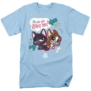 AN OFFCIALLY LICENSED LITTLEST PET SHOP ARE YOU KITTEN ME MEN'S REGULAR FIT T-SHIRT LIGHT BLUE