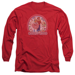 AN OFFCIALLY LICENSED CANDY LAND CANDY LAND MEN'S LONG SLEEVE T-SHIRT RED