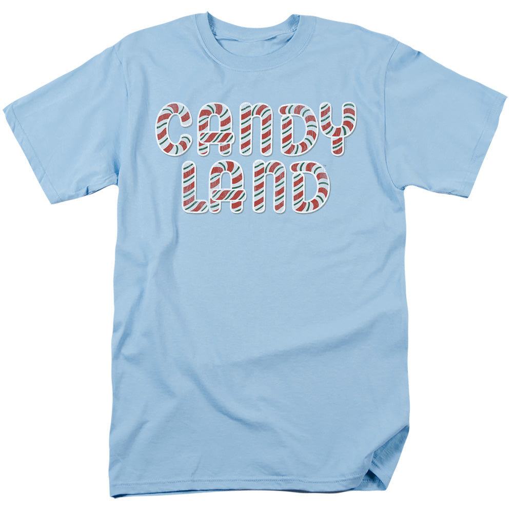 AN OFFCIALLY LICENSED CANDY LAND CANDY LAND LOGO MEN'S REGULAR FIT T-SHIRT LIGHT BLUE
