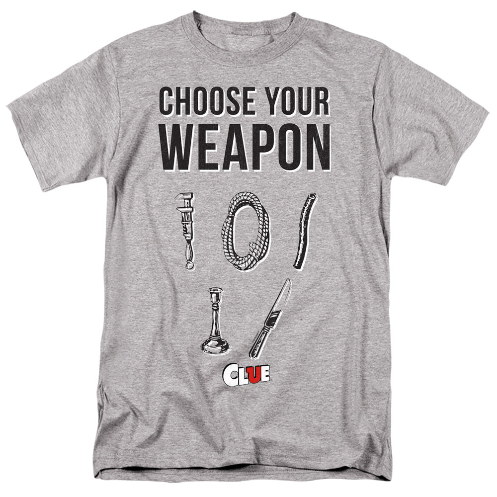 AN OFFCIALLY LICENSED CLUE CHOOSE MEN'S REGULAR FIT T-SHIRT ATHLETIC HEATHER