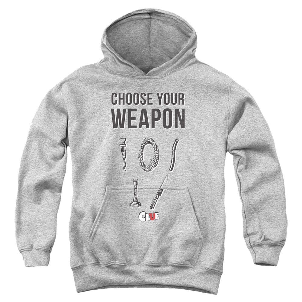 AN OFFCIALLY LICENSED CLUE CHOOSE YOUTH HOODIE ATHLETIC HEATHER